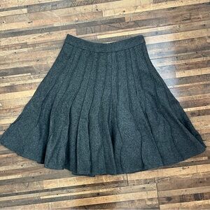 Mandee Y2K Wool Blend A-line Pleated Skirt Gray Sz 5